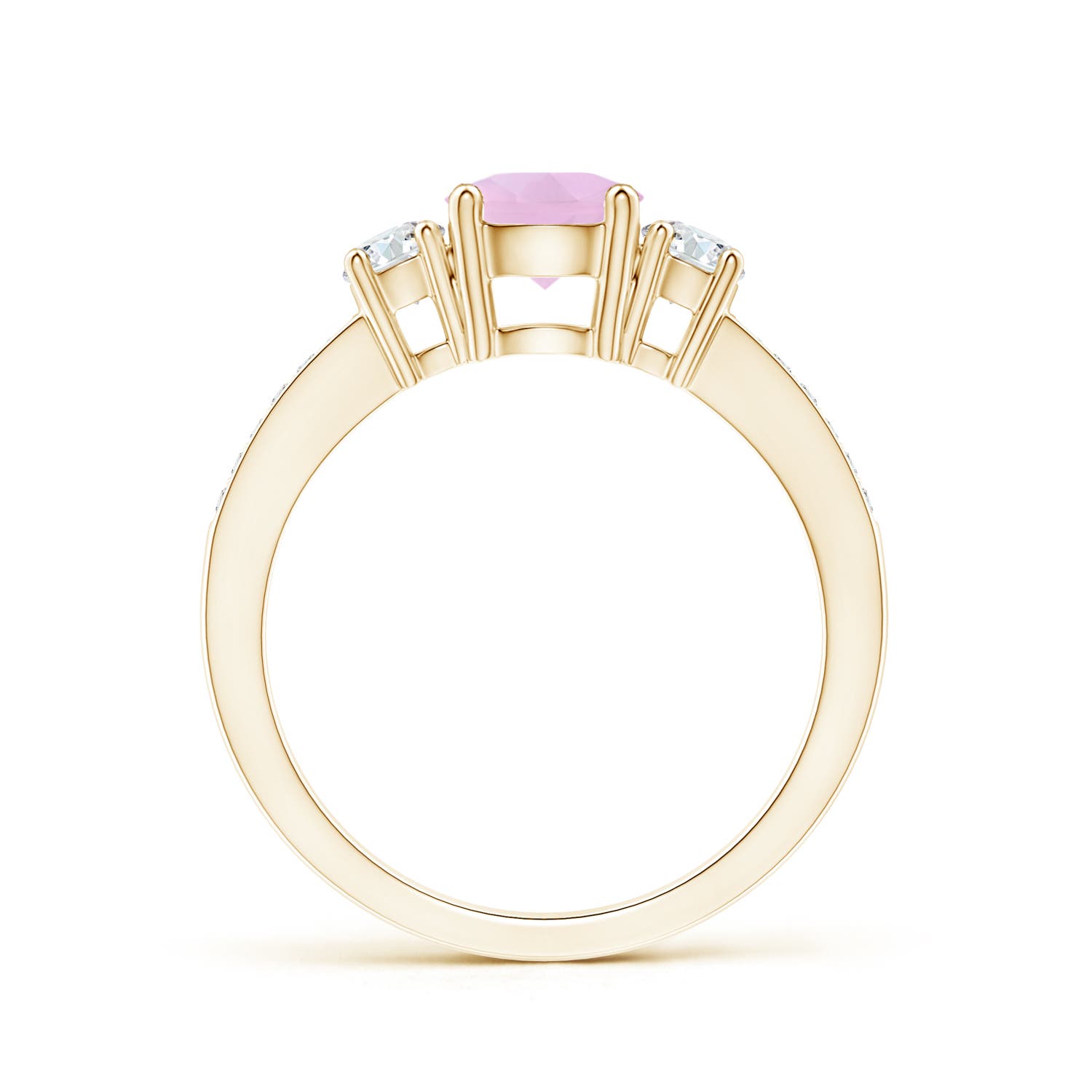 AAAA - Rose Quartz / 1.16 CT / 14 KT Yellow Gold