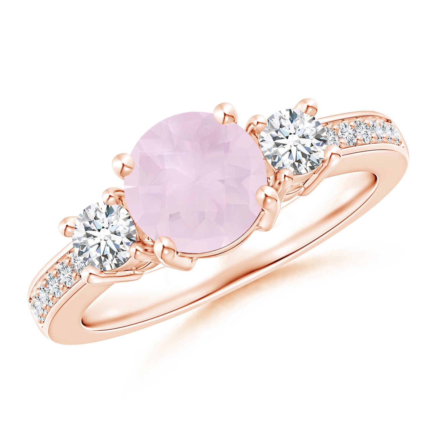 A - Rose Quartz / 1.79 CT / 14 KT Rose Gold