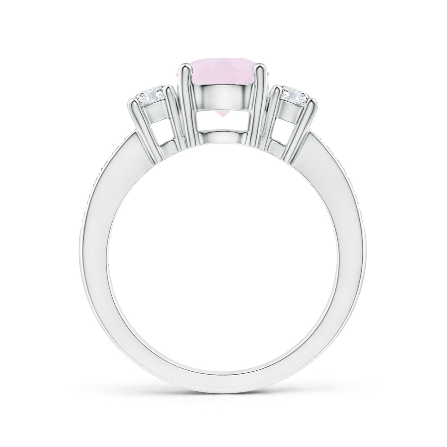 A - Rose Quartz / 1.79 CT / 14 KT White Gold