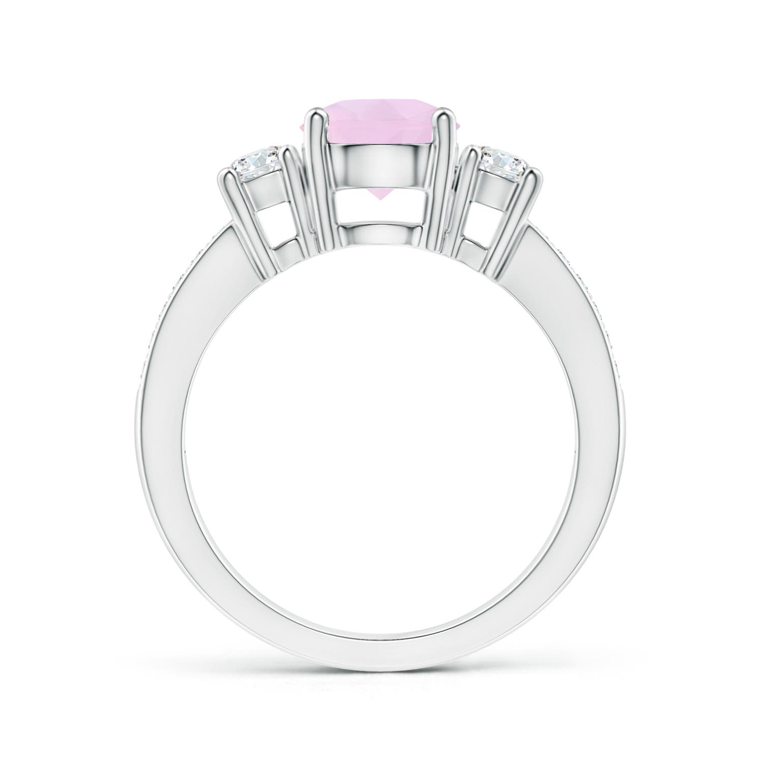 AAA - Rose Quartz / 1.79 CT / 14 KT White Gold