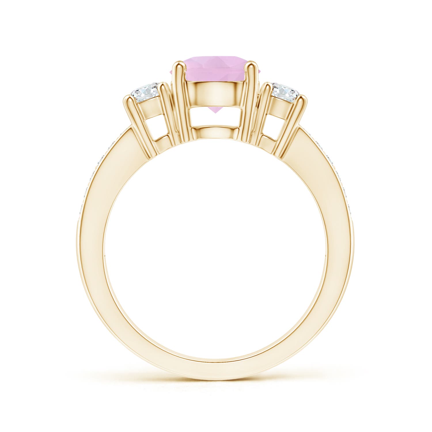 AAAA - Rose Quartz / 1.79 CT / 14 KT Yellow Gold