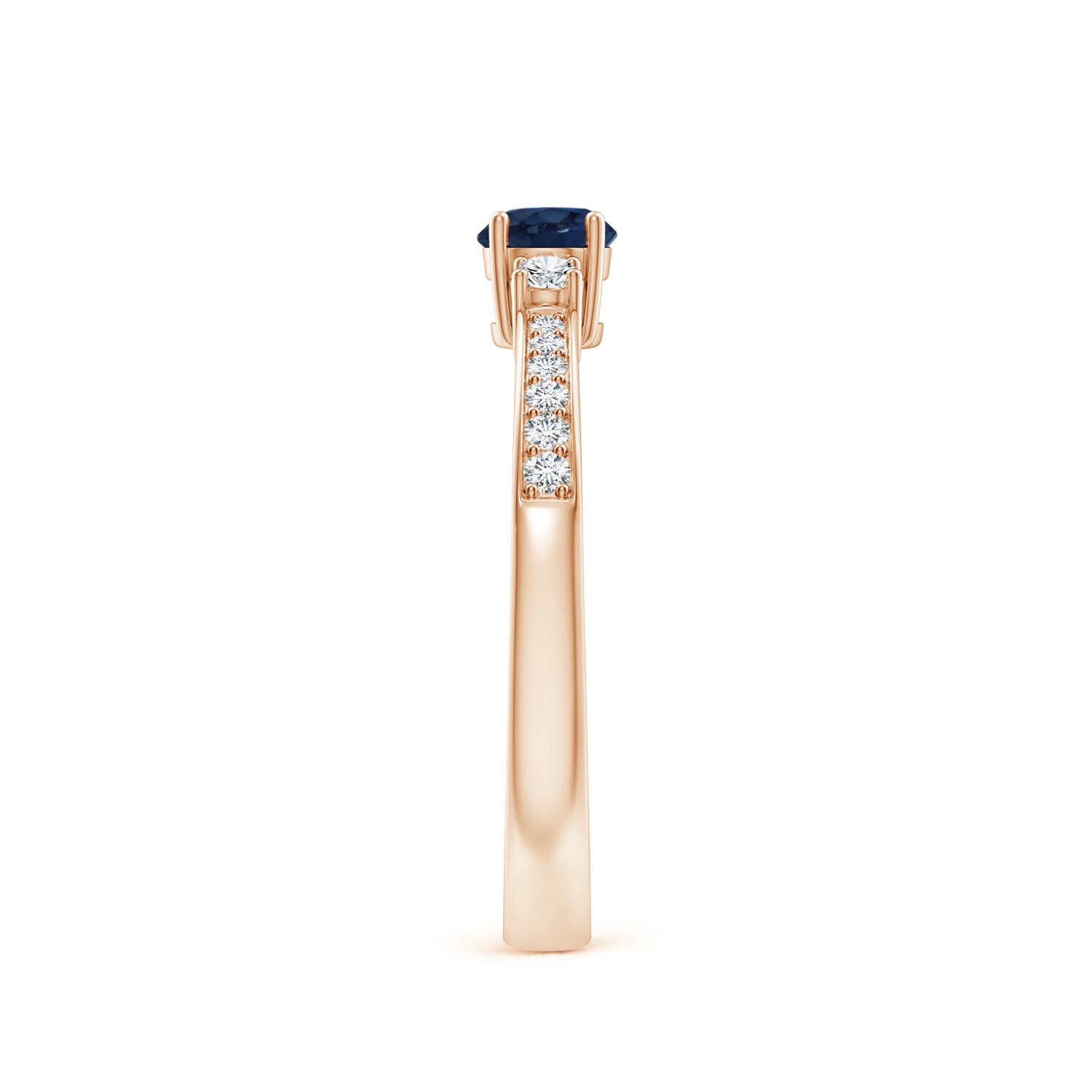 AA - Blue Sapphire / 0.46 CT / 14 KT Rose Gold