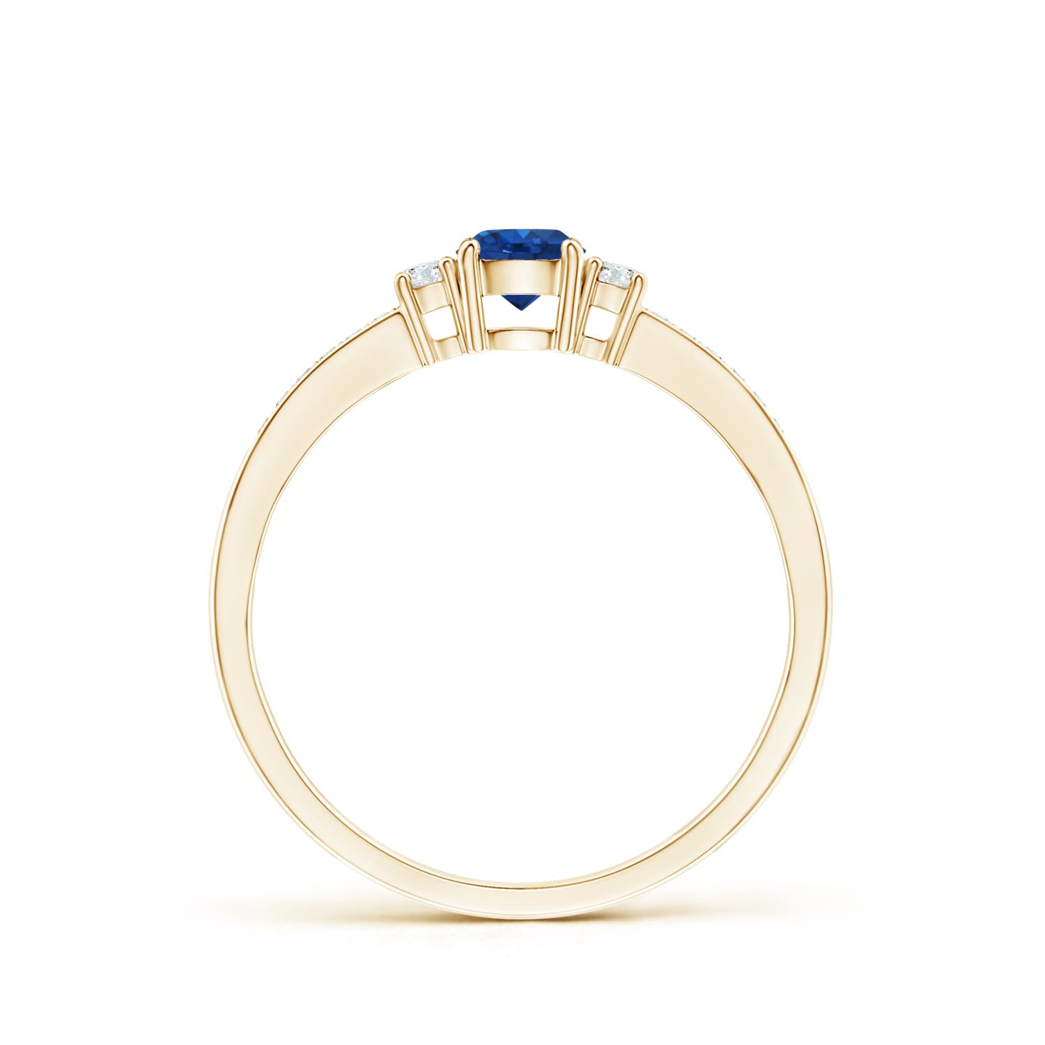 AAA - Blue Sapphire / 0.46 CT / 14 KT Yellow Gold