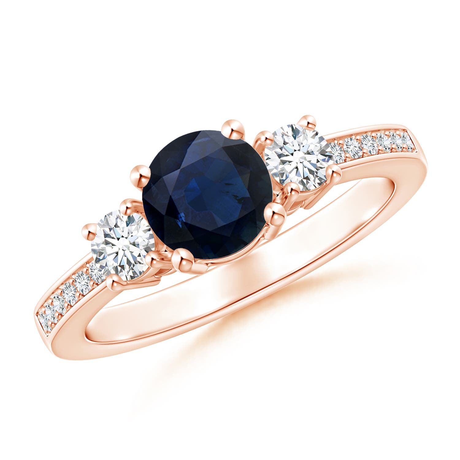 A - Blue Sapphire / 1.31 CT / 14 KT Rose Gold