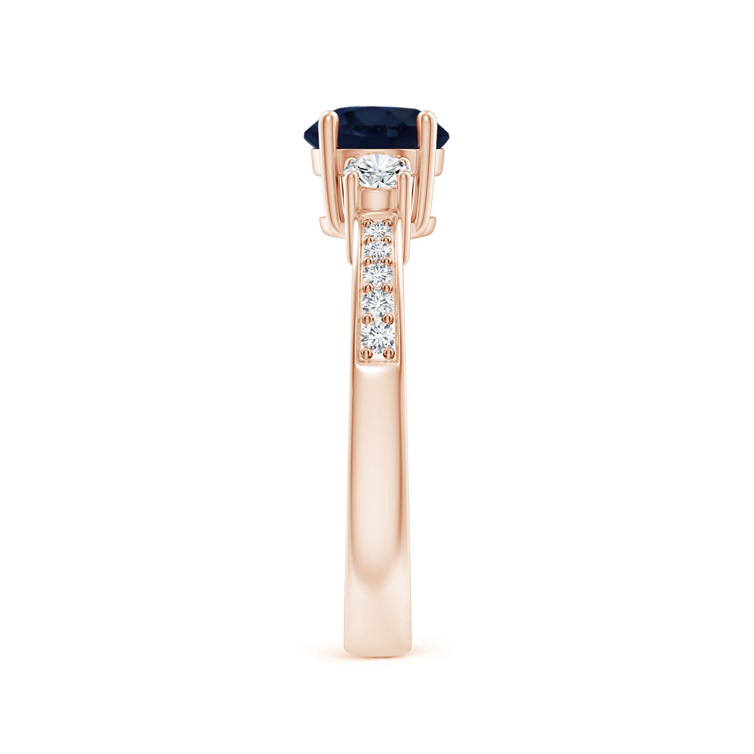 A - Blue Sapphire / 1.31 CT / 14 KT Rose Gold