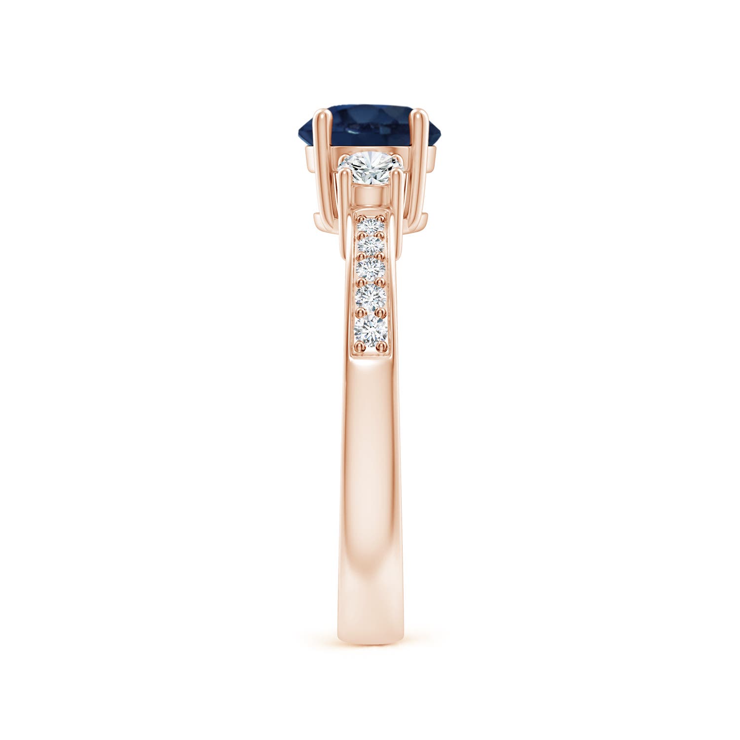 AA - Blue Sapphire / 1.31 CT / 14 KT Rose Gold