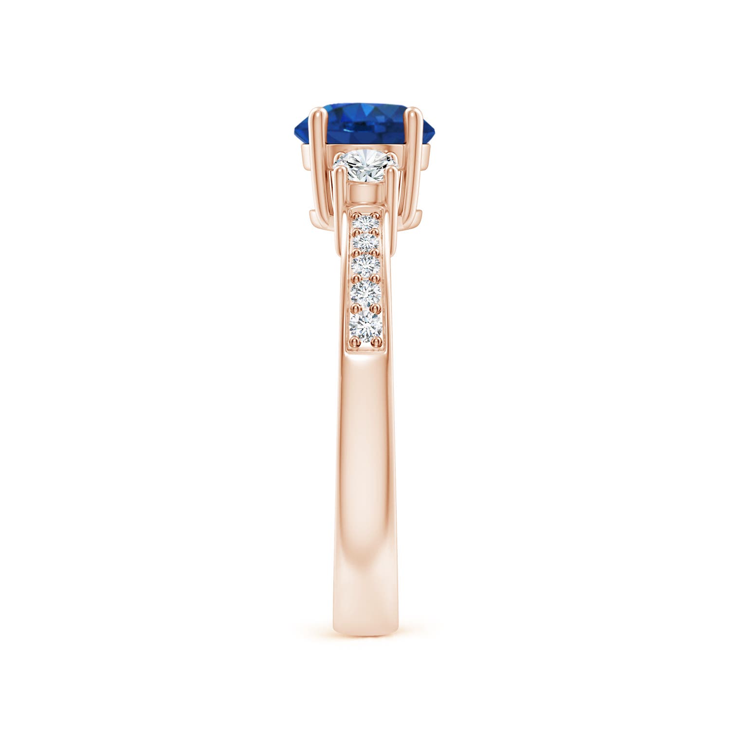 AAA - Blue Sapphire / 1.31 CT / 14 KT Rose Gold