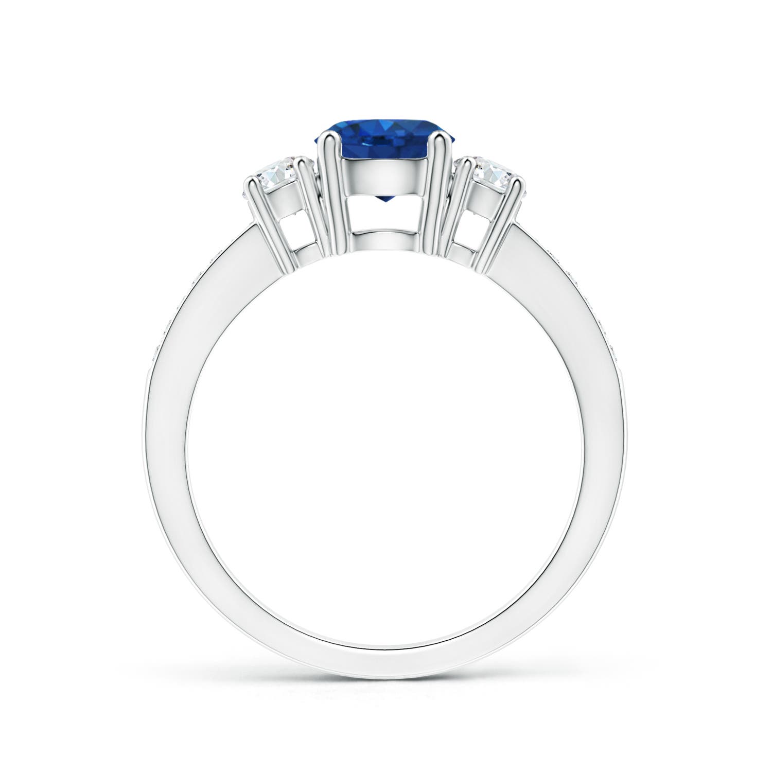 AAA - Blue Sapphire / 1.31 CT / 14 KT White Gold