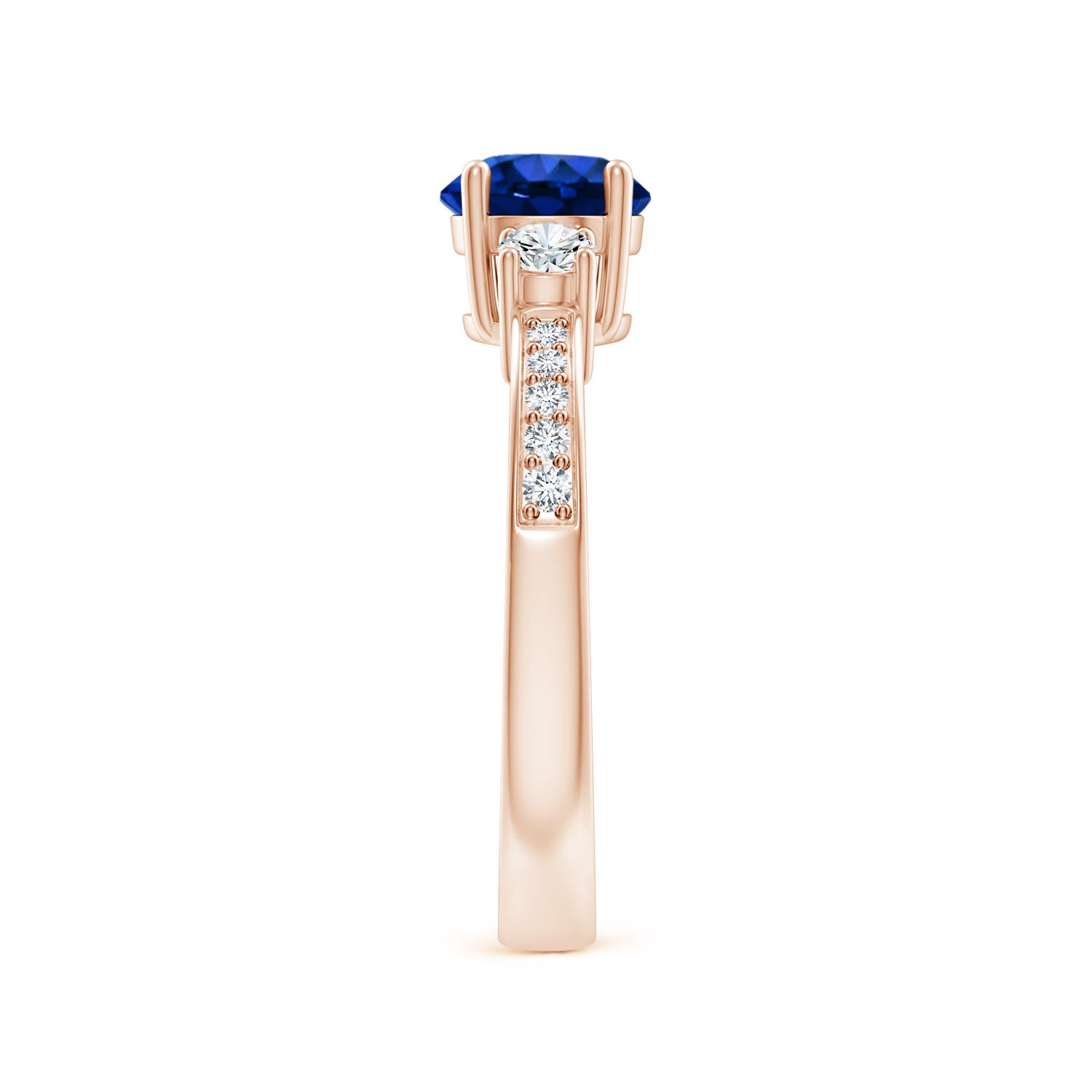 AAAA - Blue Sapphire / 1.31 CT / 14 KT Rose Gold