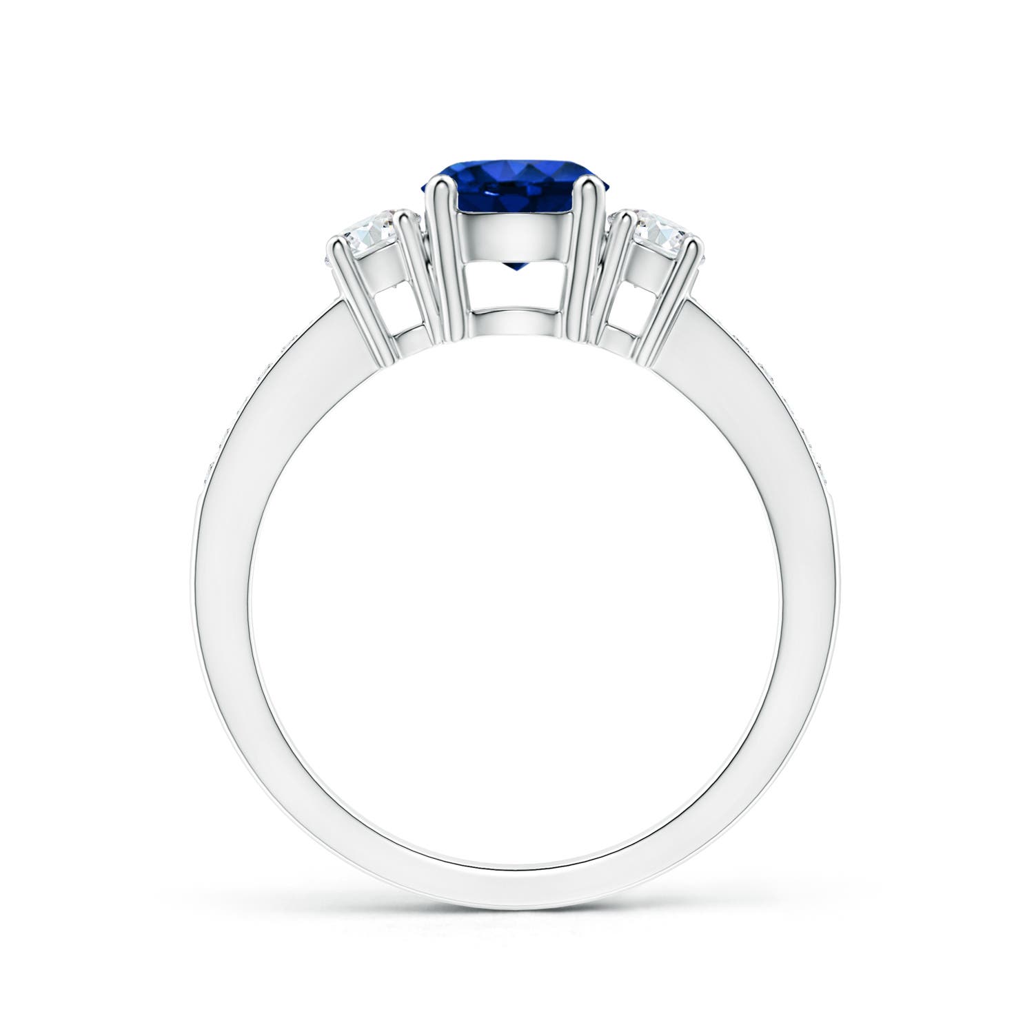 AAAA - Blue Sapphire / 1.31 CT / 14 KT White Gold