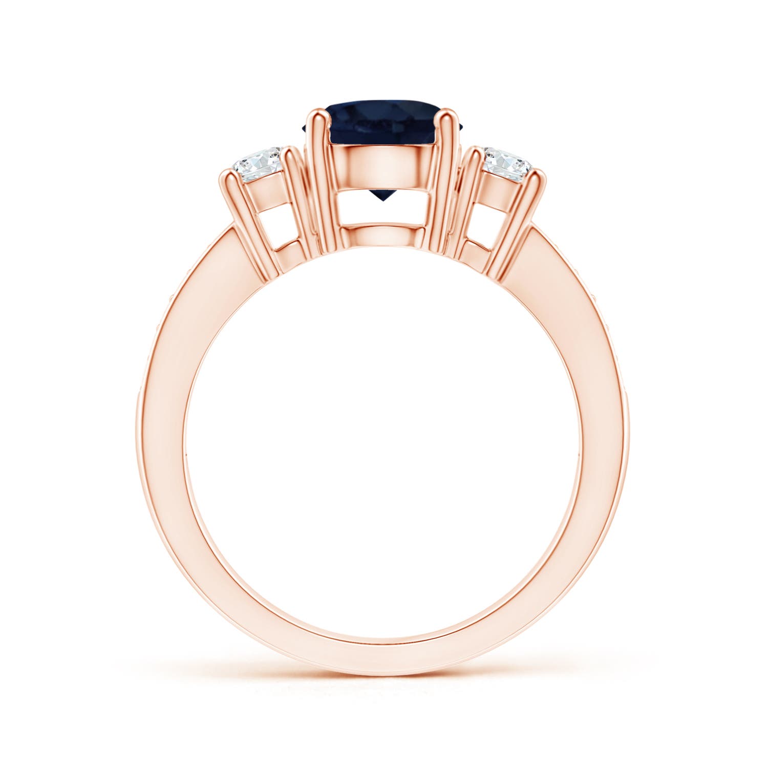 A - Blue Sapphire / 2.04 CT / 14 KT Rose Gold