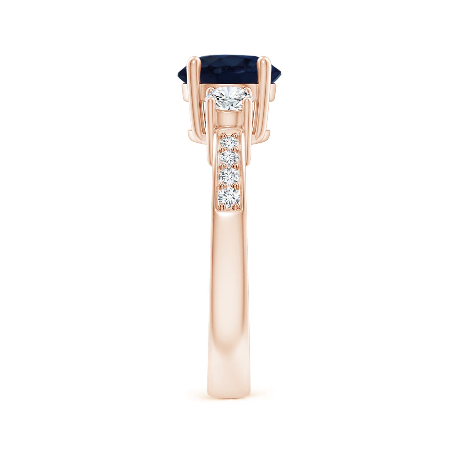 A - Blue Sapphire / 2.04 CT / 14 KT Rose Gold