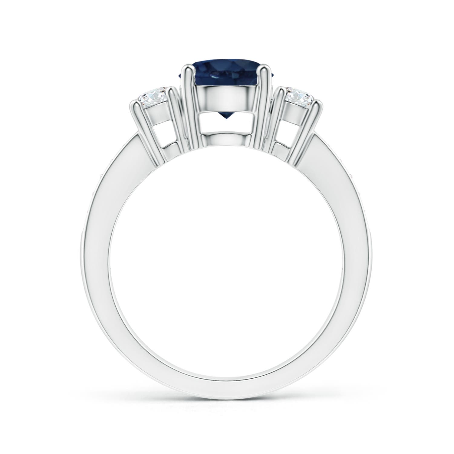 AA - Blue Sapphire / 2.04 CT / 14 KT White Gold