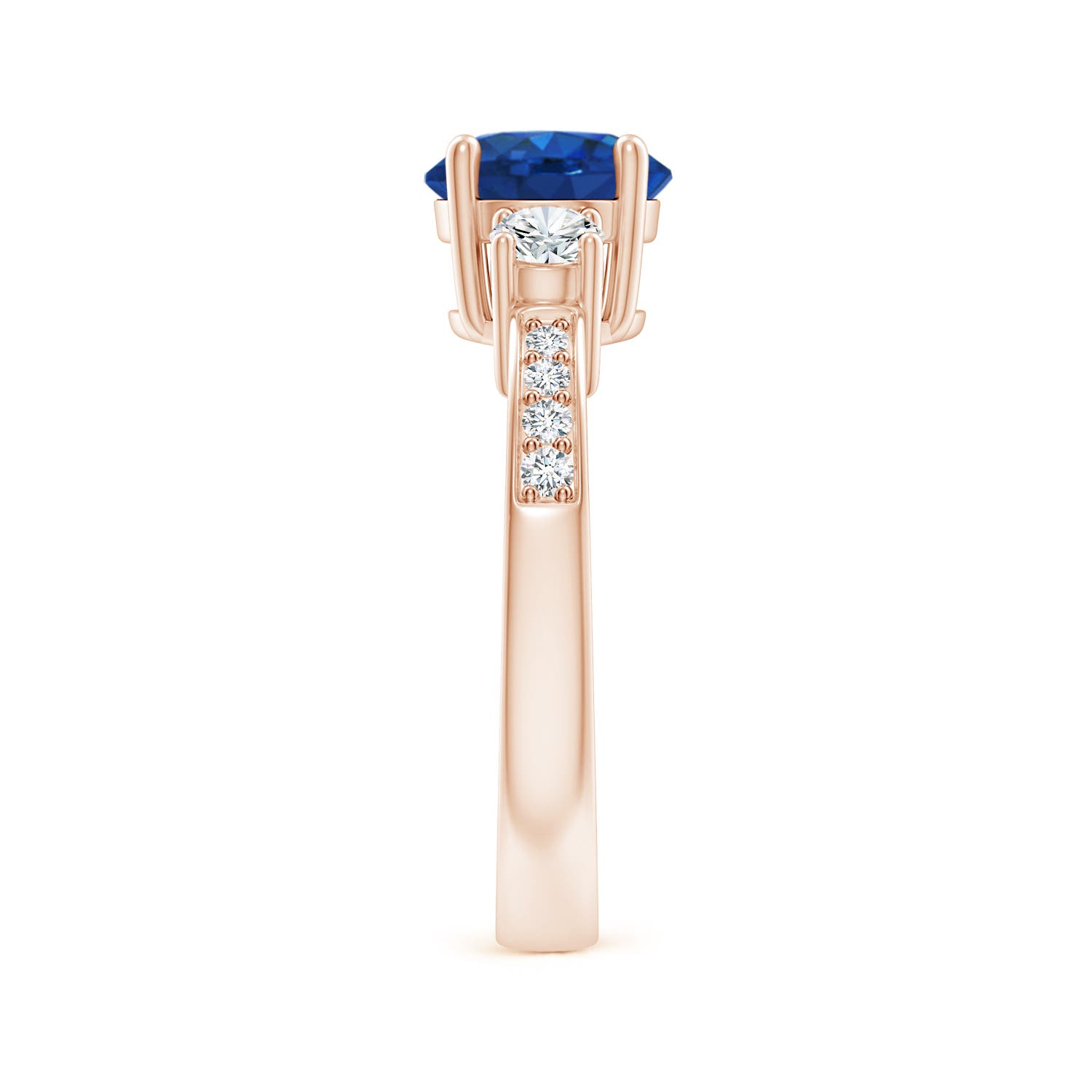 AAA - Blue Sapphire / 2.04 CT / 14 KT Rose Gold