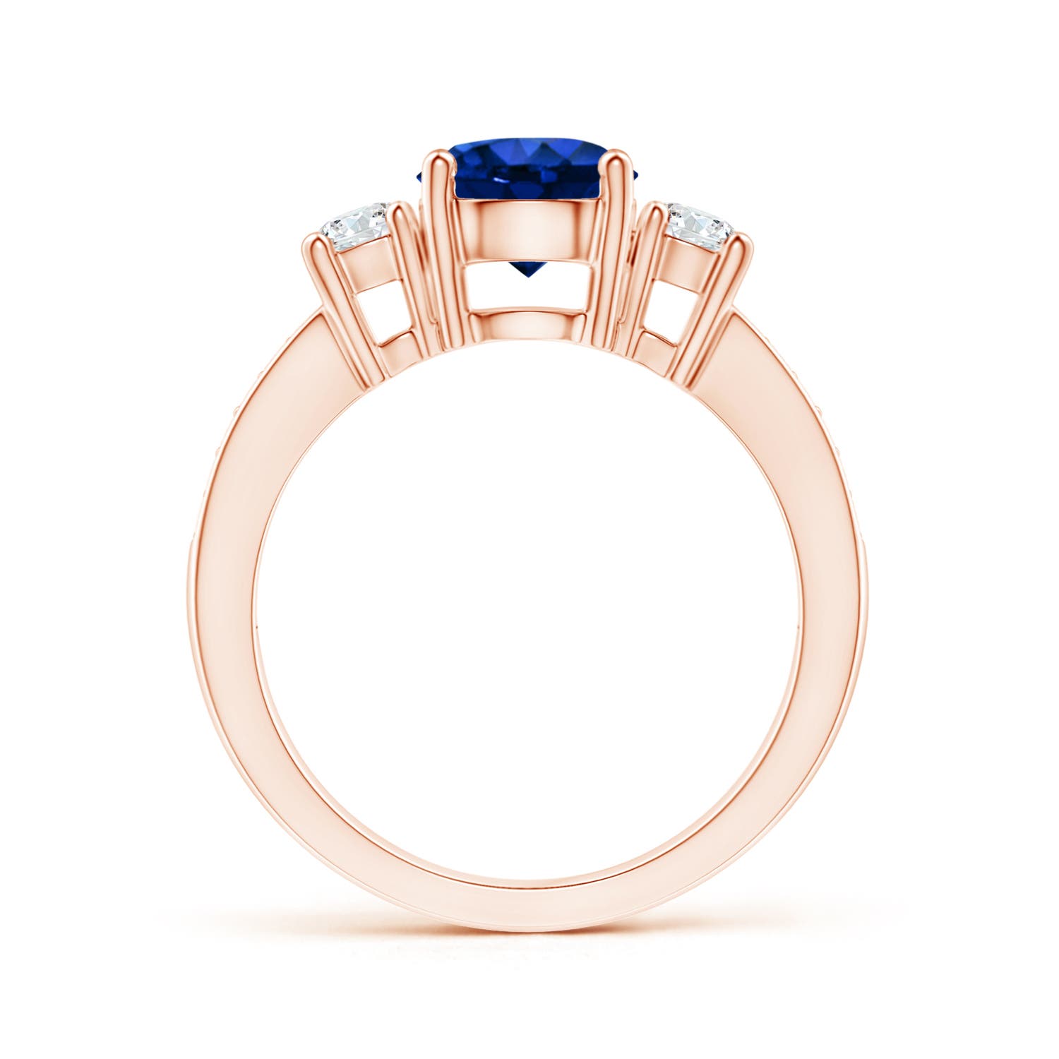 AAAA - Blue Sapphire / 2.04 CT / 14 KT Rose Gold