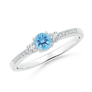 Round A Swiss Blue Topaz