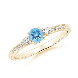 Round A Swiss Blue Topaz