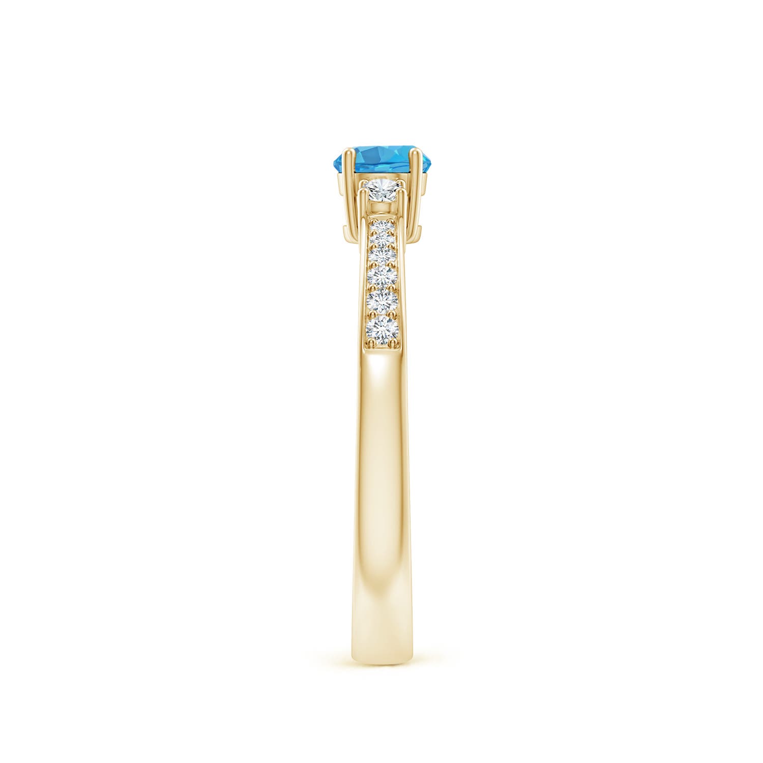 AA - Swiss Blue Topaz / 0.45 CT / 14 KT Yellow Gold