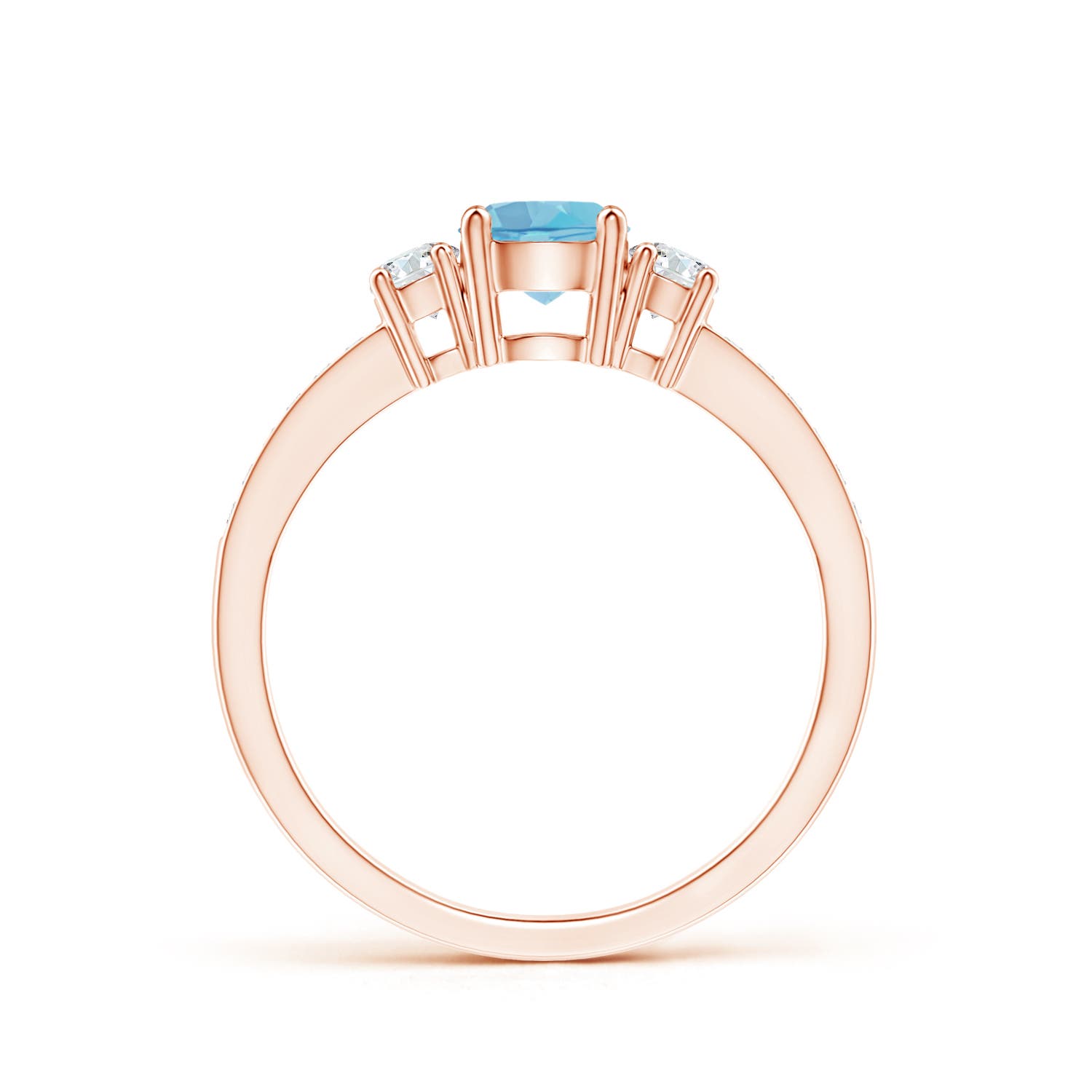 A - Swiss Blue Topaz / 0.81 CT / 14 KT Rose Gold