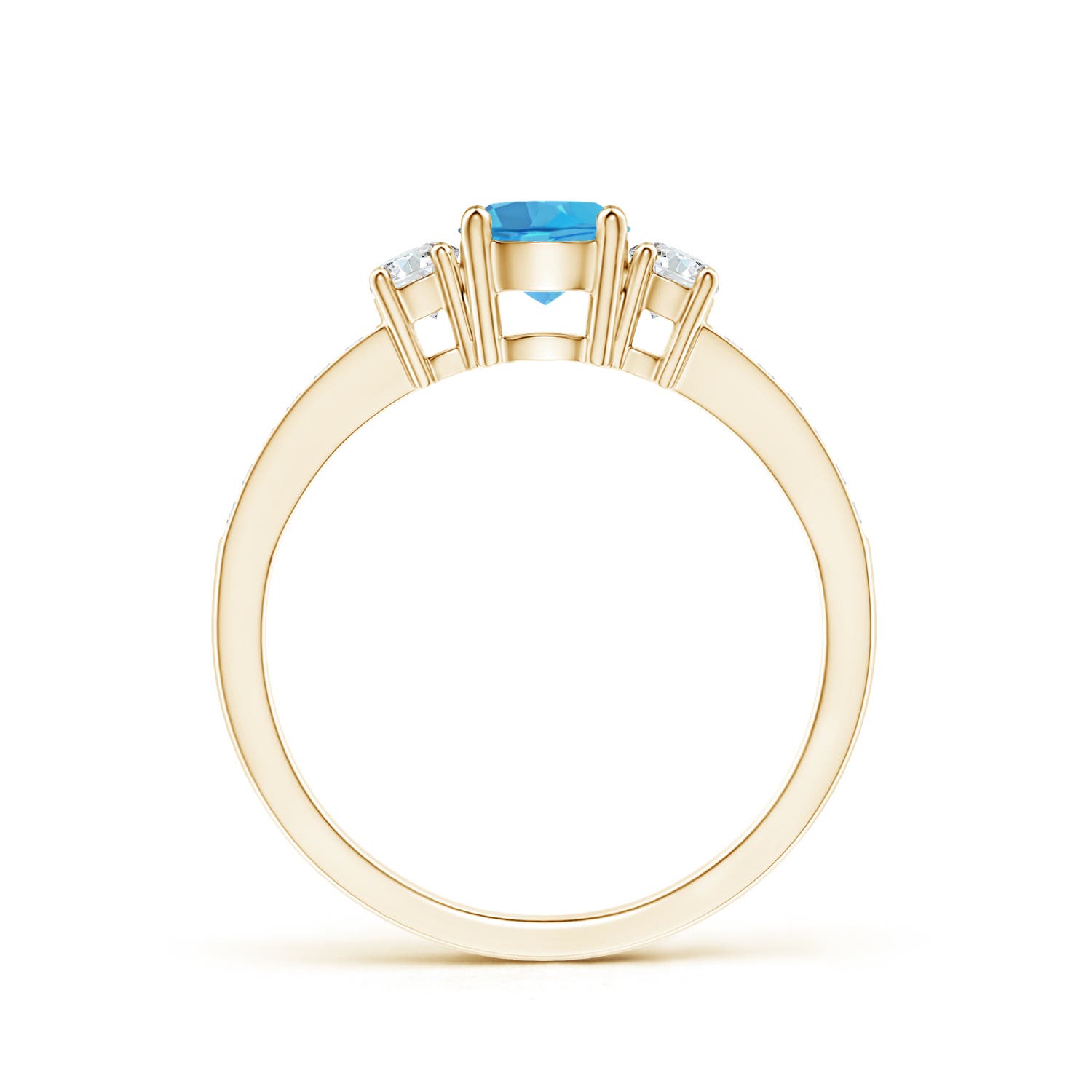 AA - Swiss Blue Topaz / 0.81 CT / 14 KT Yellow Gold