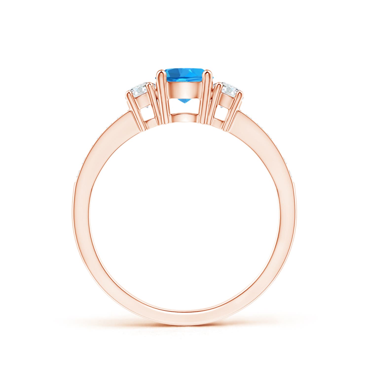 AAAA - Swiss Blue Topaz / 0.81 CT / 14 KT Rose Gold