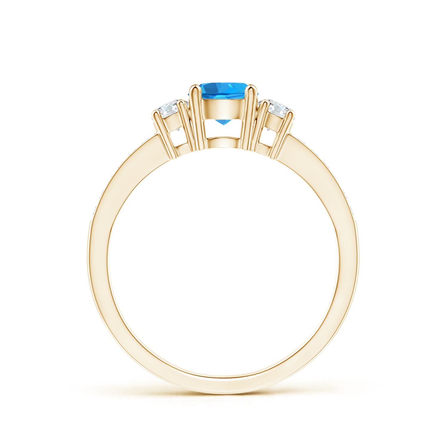 AAAA - Swiss Blue Topaz / 0.81 CT / 14 KT Yellow Gold