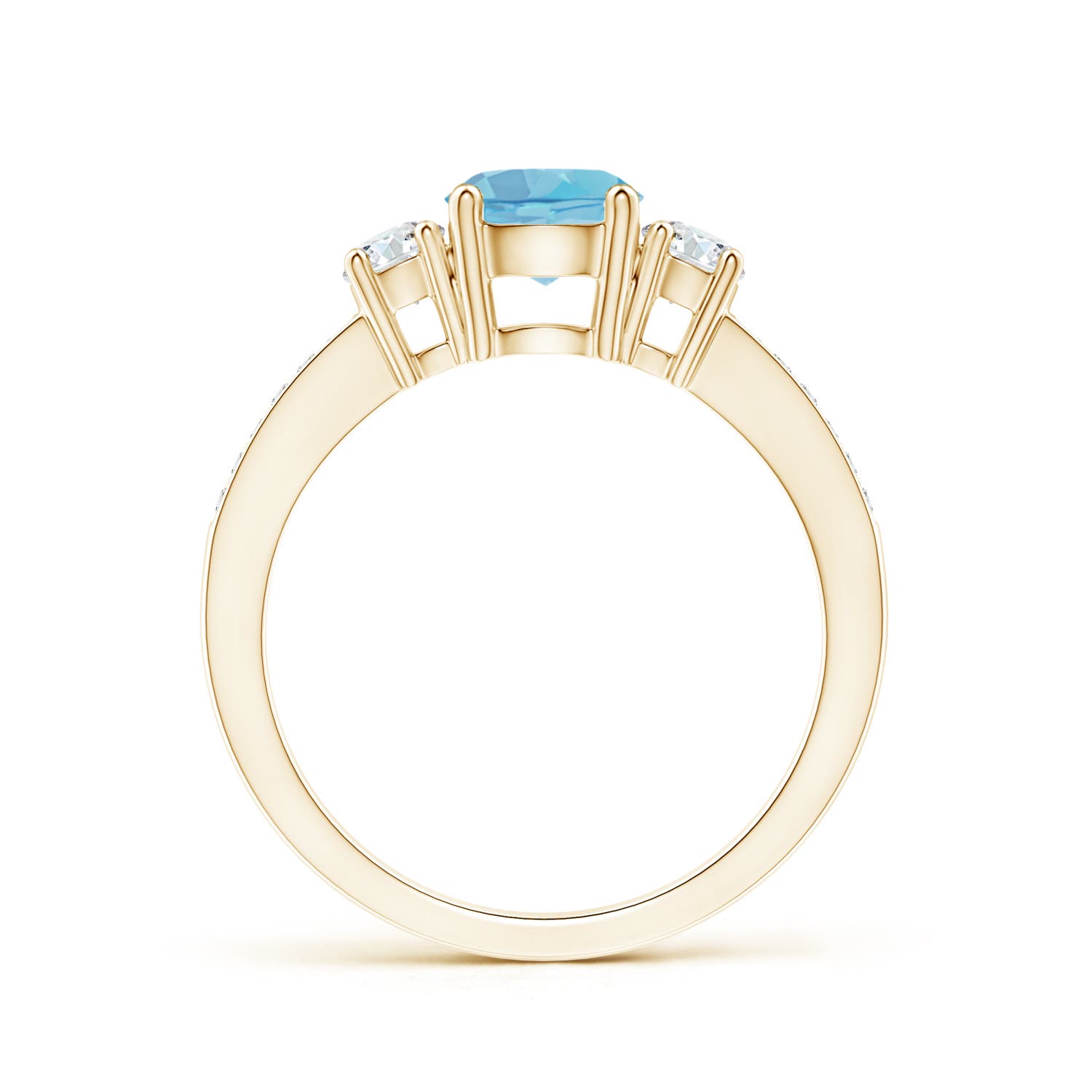 A - Swiss Blue Topaz / 1.26 CT / 14 KT Yellow Gold