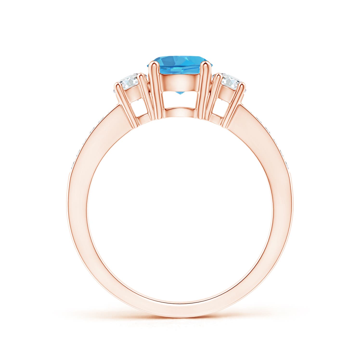 AA - Swiss Blue Topaz / 1.26 CT / 14 KT Rose Gold