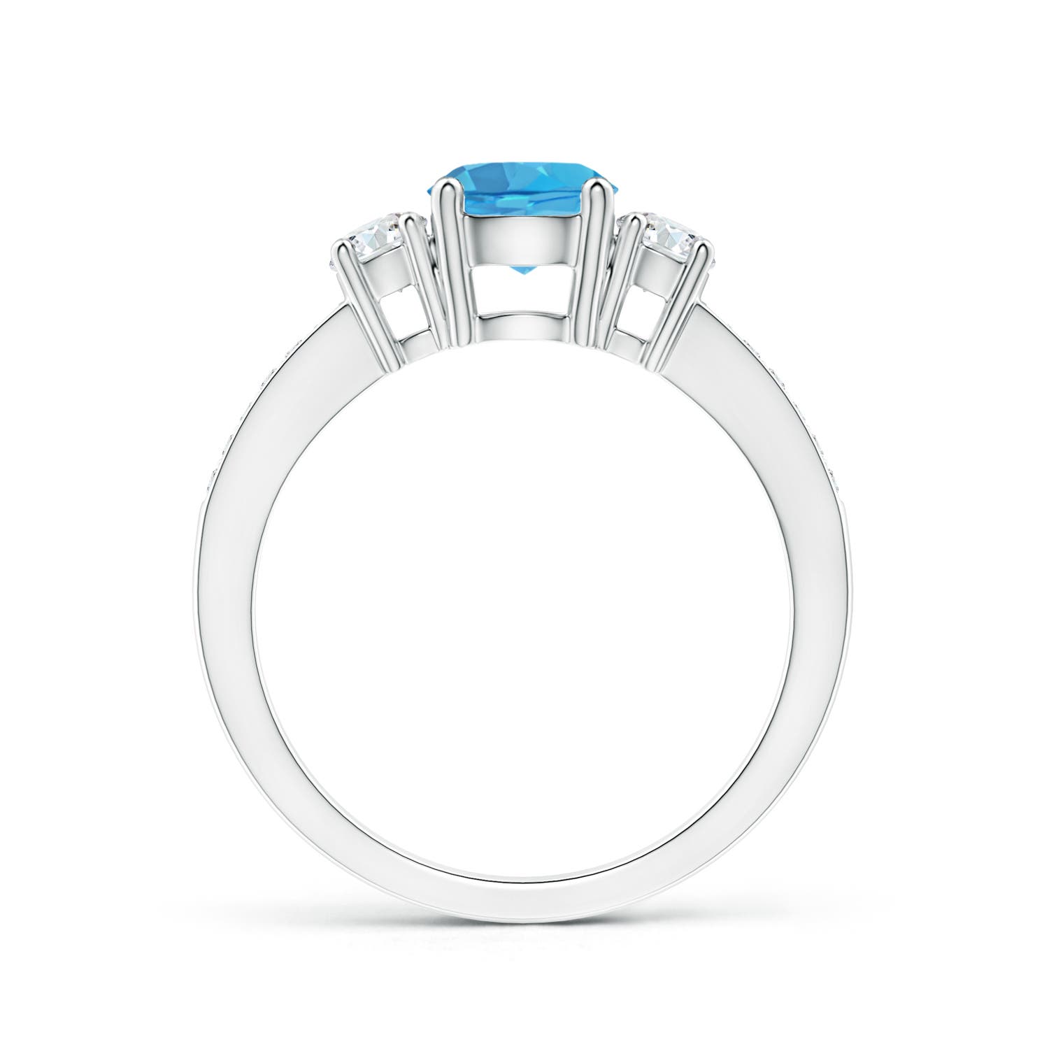 AA - Swiss Blue Topaz / 1.26 CT / 14 KT White Gold