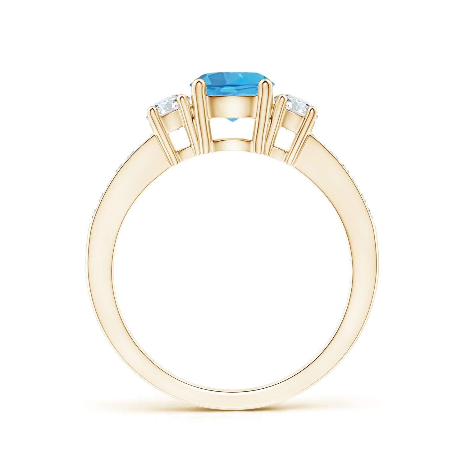 AA - Swiss Blue Topaz / 1.26 CT / 14 KT Yellow Gold