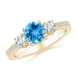 Round AAA Swiss Blue Topaz