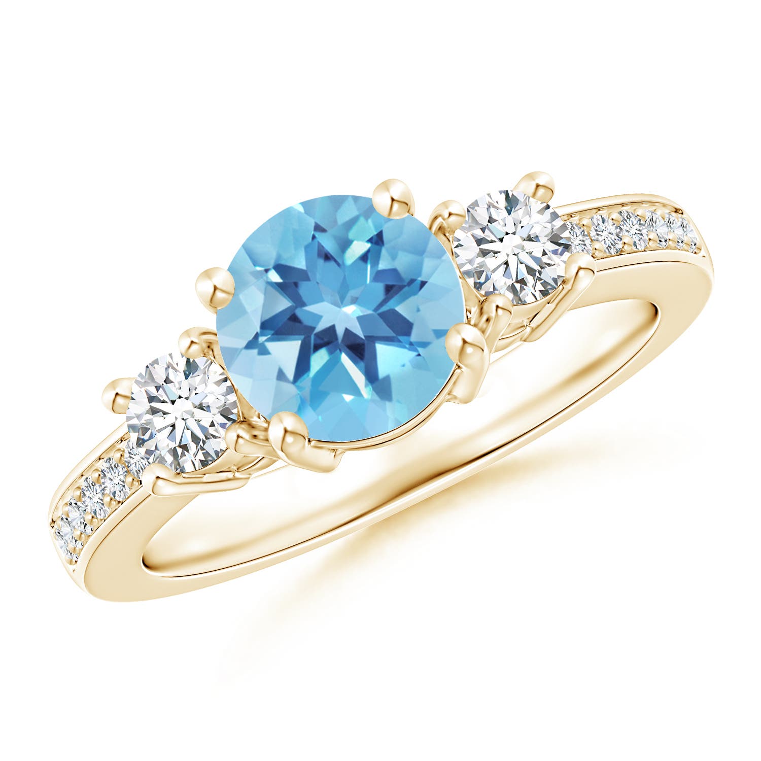 A - Swiss Blue Topaz / 1.99 CT / 14 KT Yellow Gold