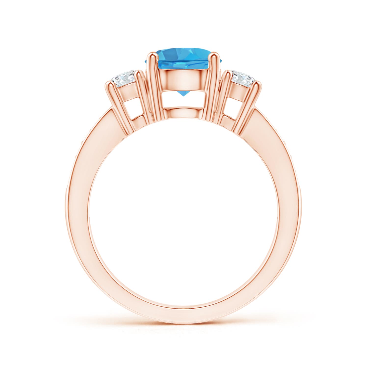 AA - Swiss Blue Topaz / 1.99 CT / 14 KT Rose Gold