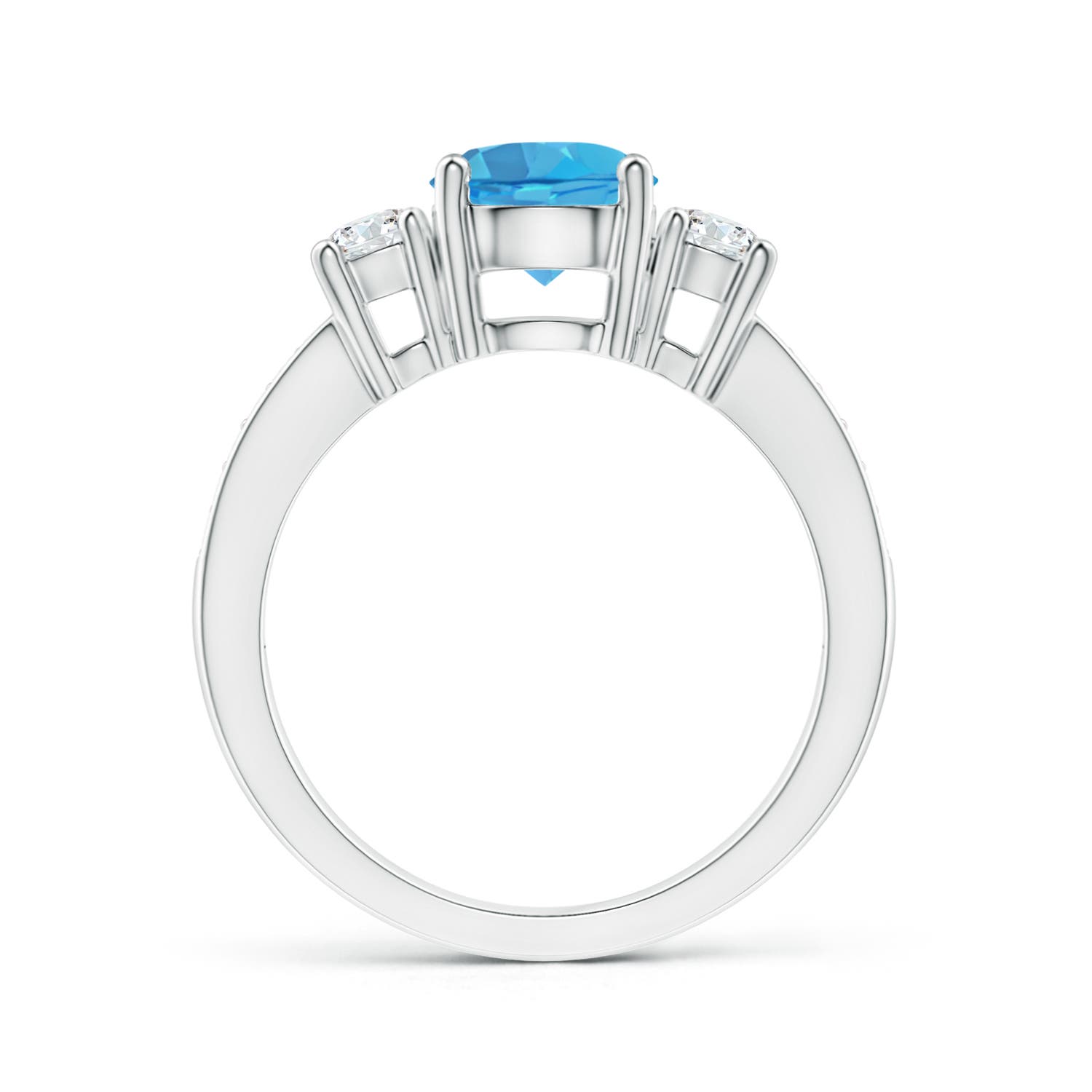 AA - Swiss Blue Topaz / 1.99 CT / 14 KT White Gold