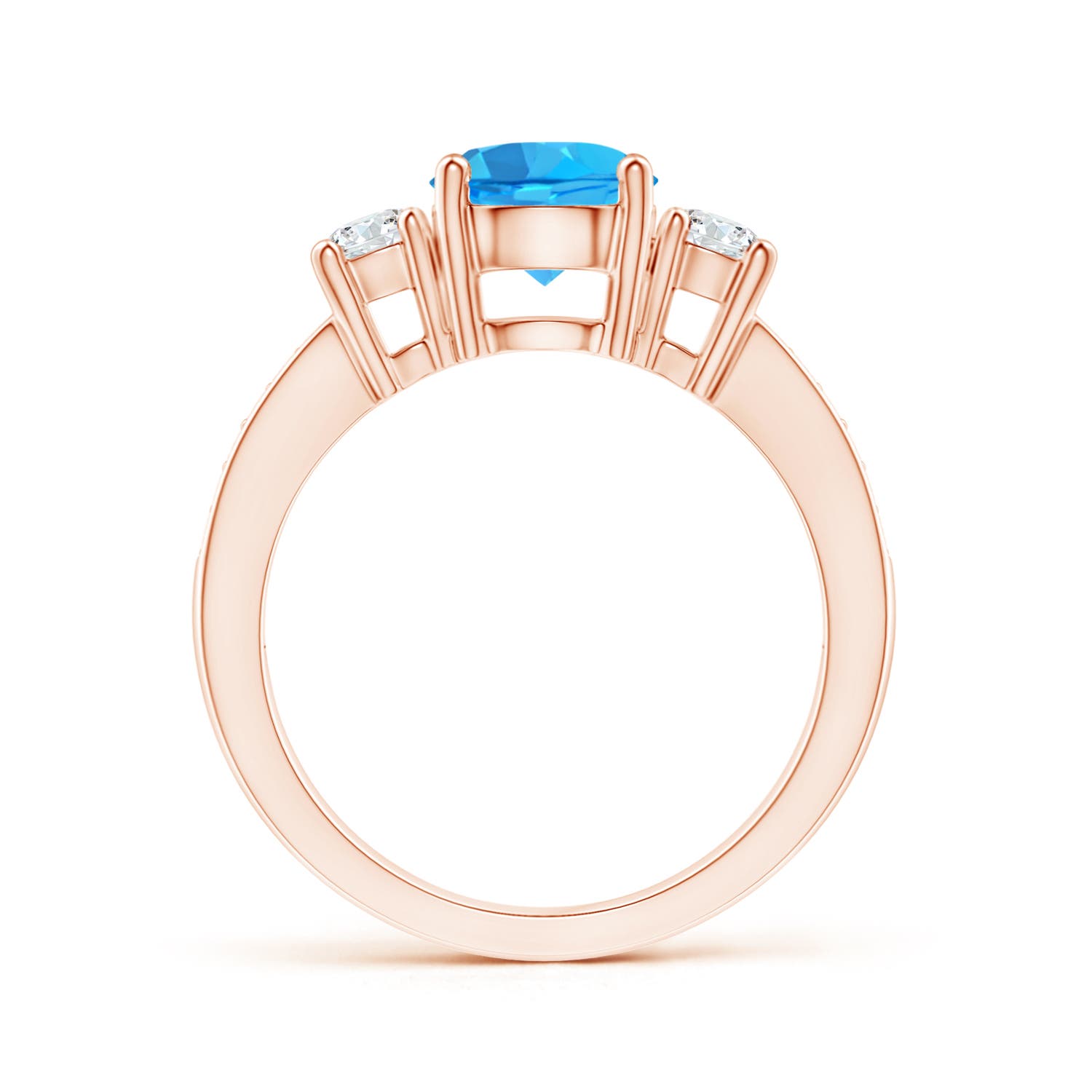 AAA - Swiss Blue Topaz / 1.99 CT / 14 KT Rose Gold