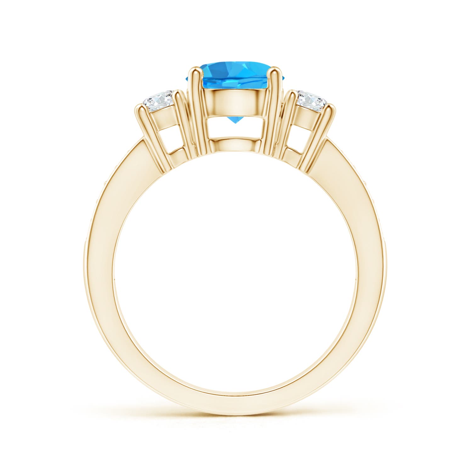 AAA - Swiss Blue Topaz / 1.99 CT / 14 KT Yellow Gold