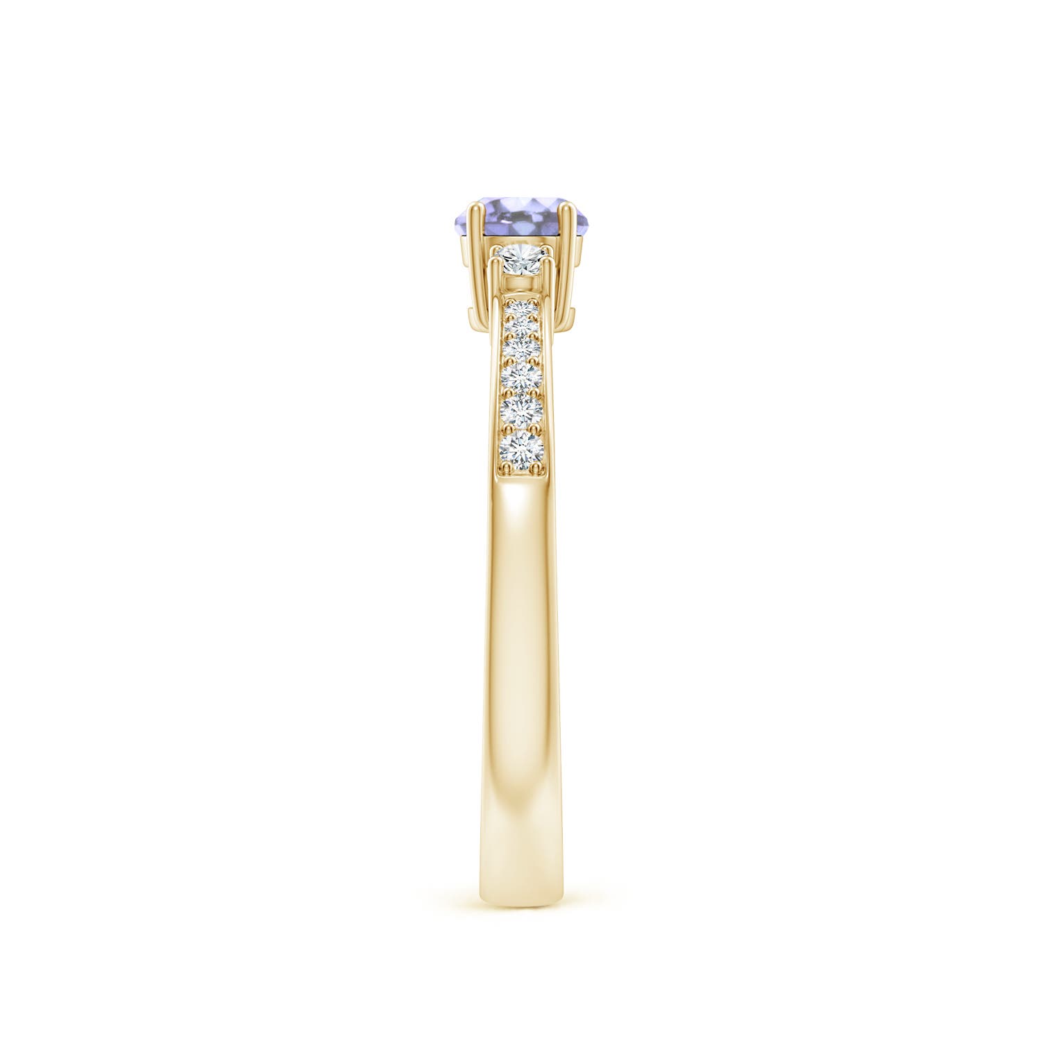 A - Tanzanite / 0.38 CT / 14 KT Yellow Gold