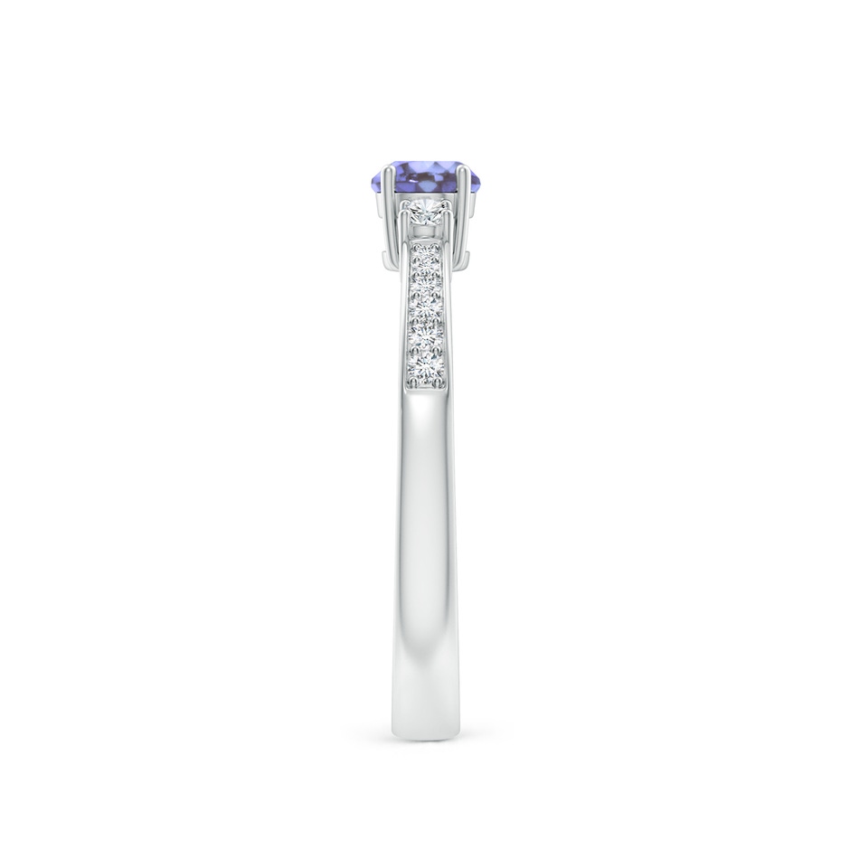 4mm AA Classic Three Stone Tanzanite and Diamond Ring in P950 Platinum side-2