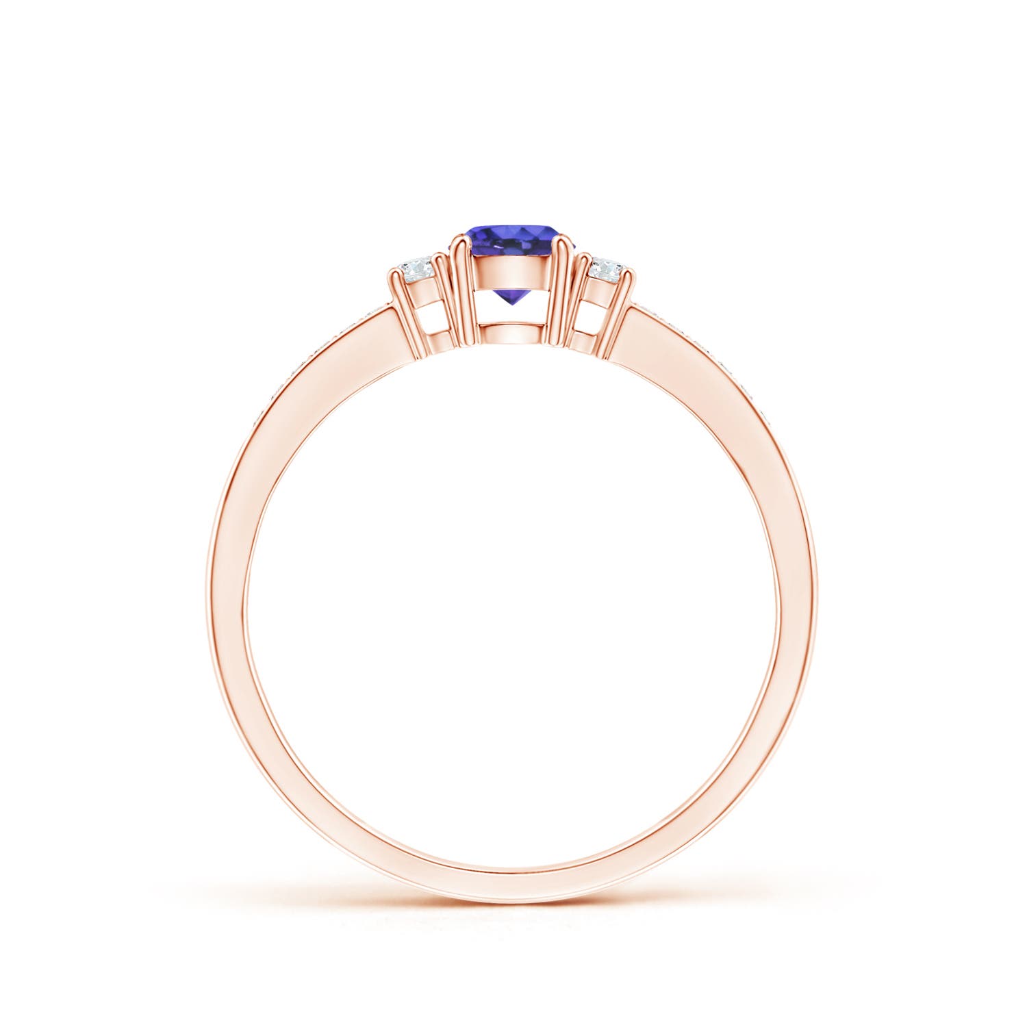 AAA - Tanzanite / 0.38 CT / 14 KT Rose Gold