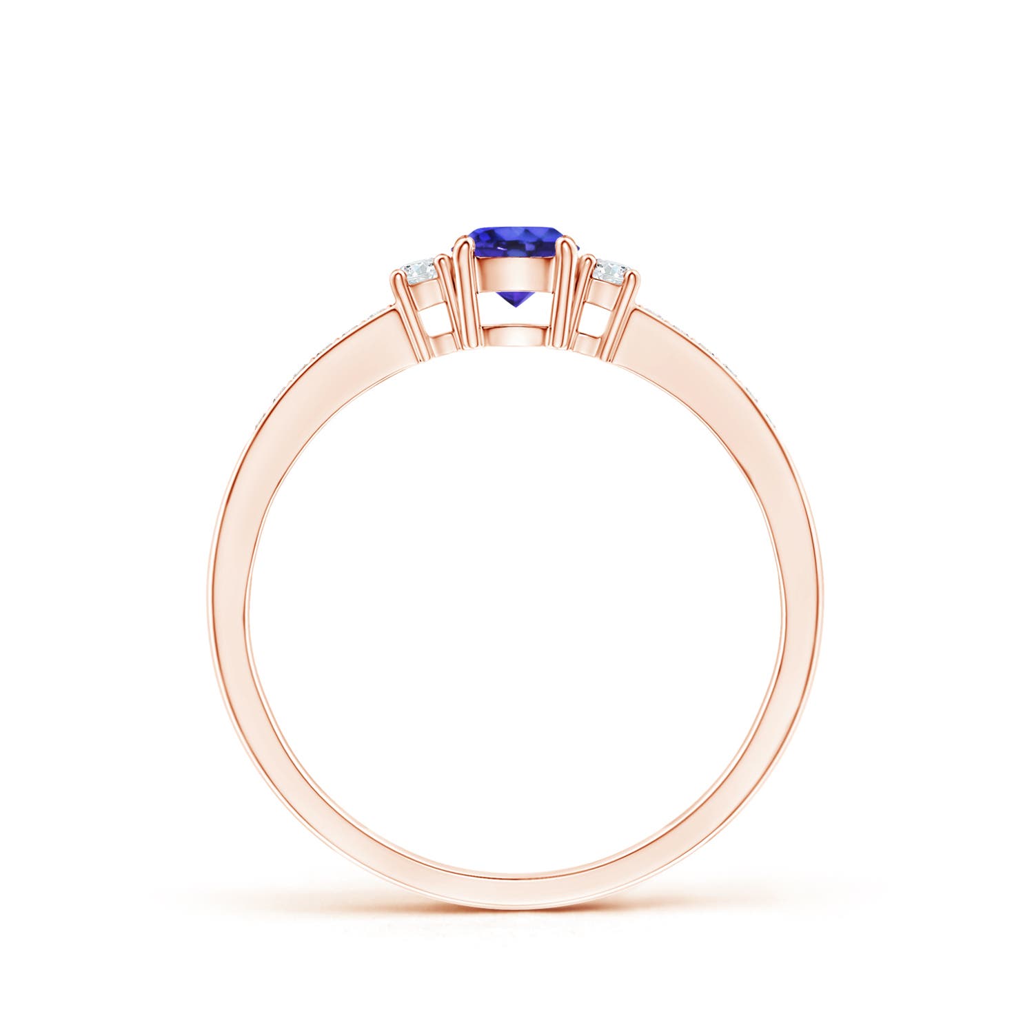 AAAA - Tanzanite / 0.38 CT / 14 KT Rose Gold