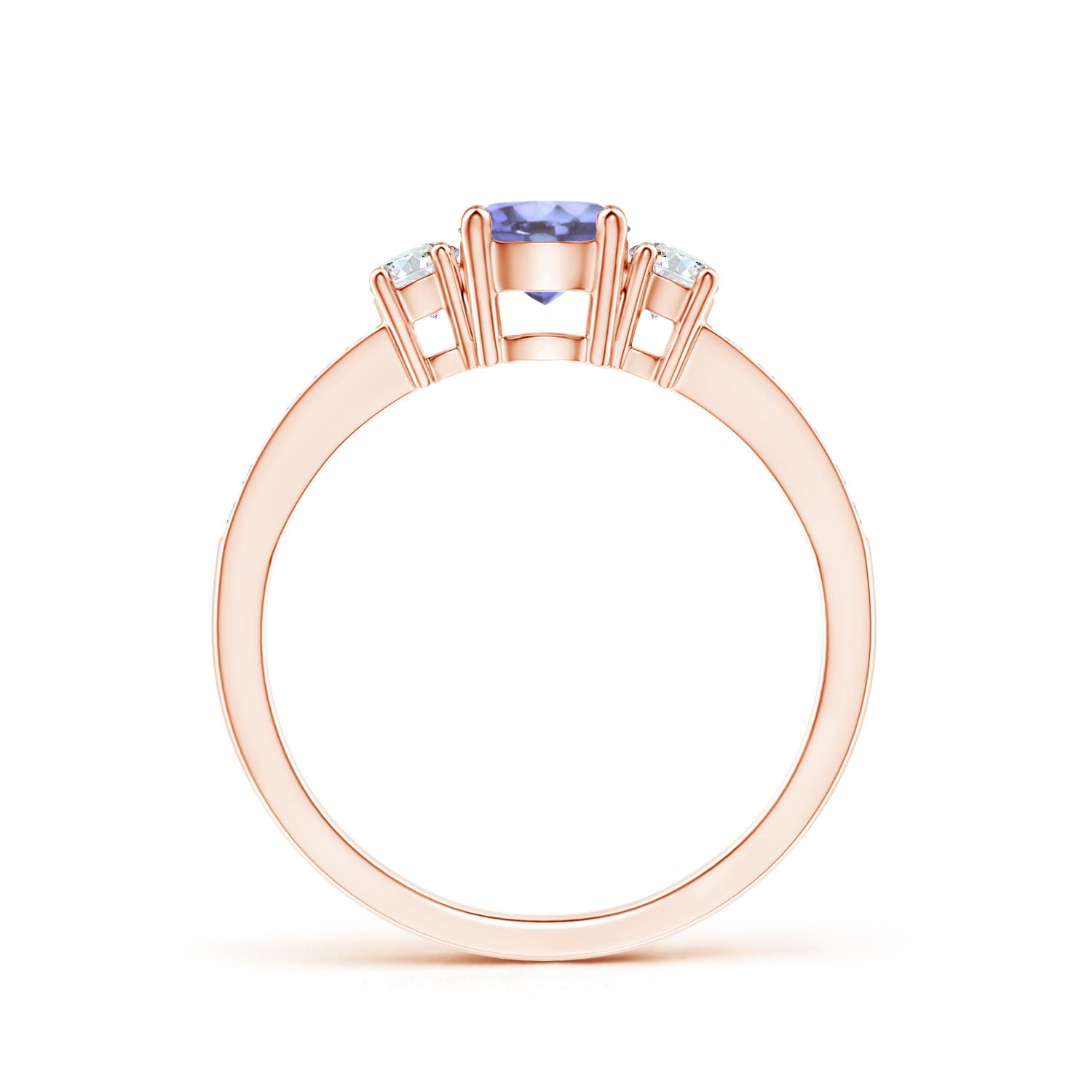 A - Tanzanite / 0.71 CT / 14 KT Rose Gold