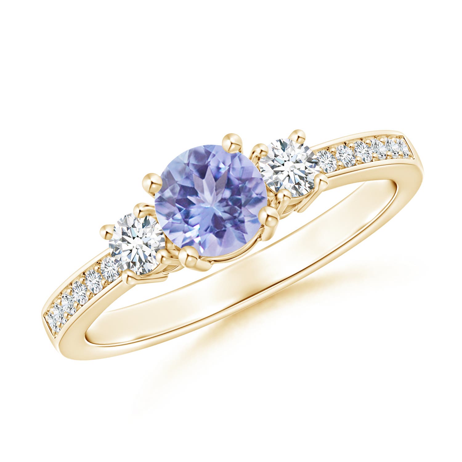 A - Tanzanite / 0.71 CT / 14 KT Yellow Gold