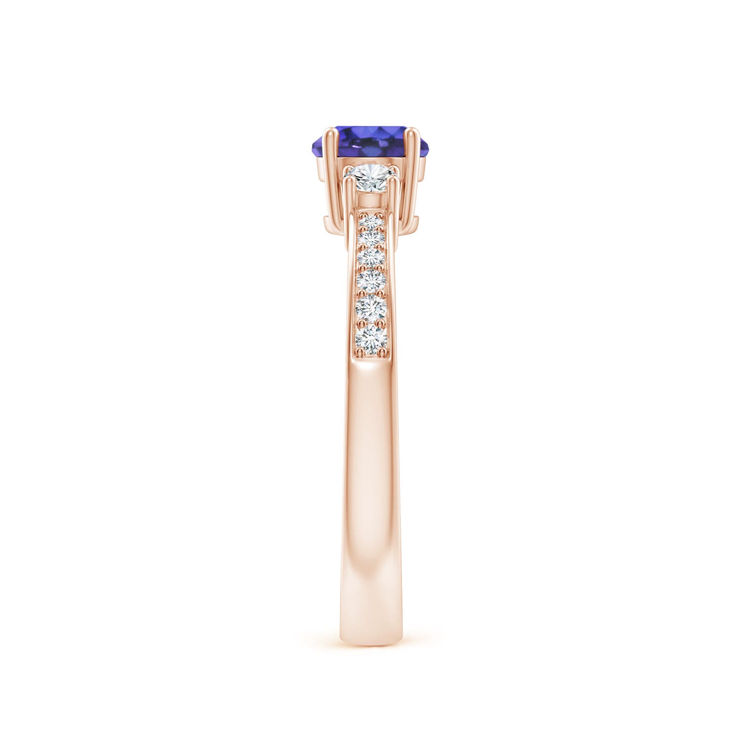 AAA - Tanzanite / 0.71 CT / 14 KT Rose Gold