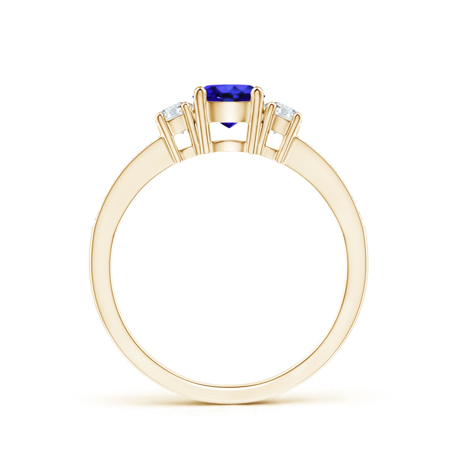 AAA - Tanzanite / 0.71 CT / 14 KT Yellow Gold