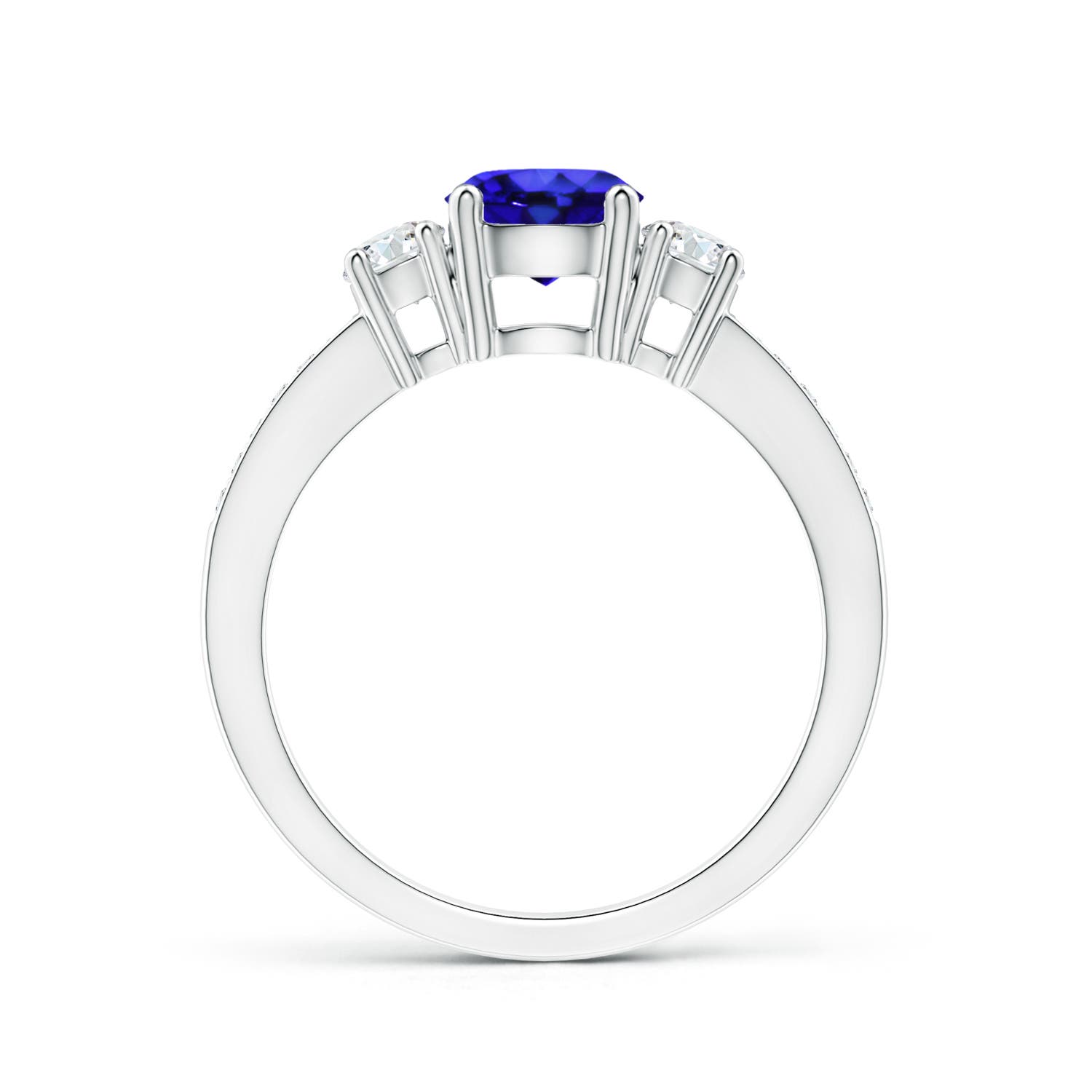 AAA - Tanzanite / 1.21 CT / 14 KT White Gold