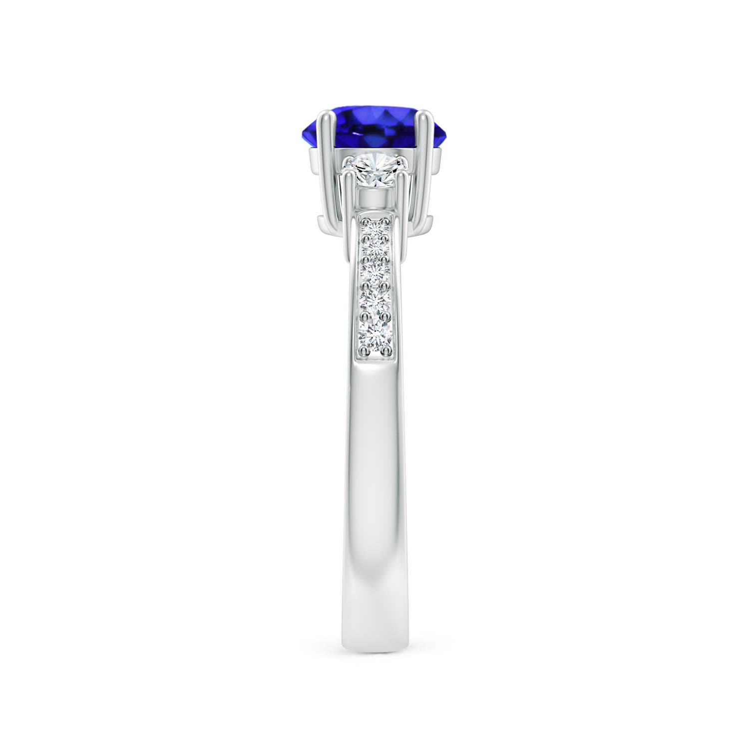 AAA - Tanzanite / 1.21 CT / 14 KT White Gold