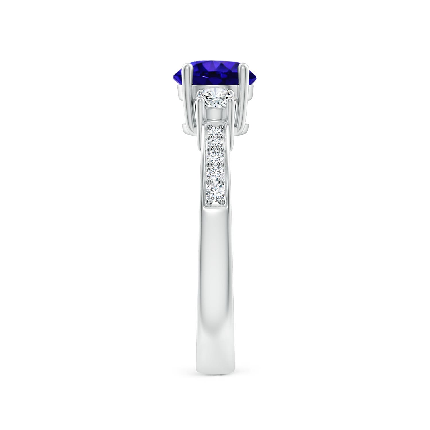 AAAA - Tanzanite / 1.21 CT / 14 KT White Gold