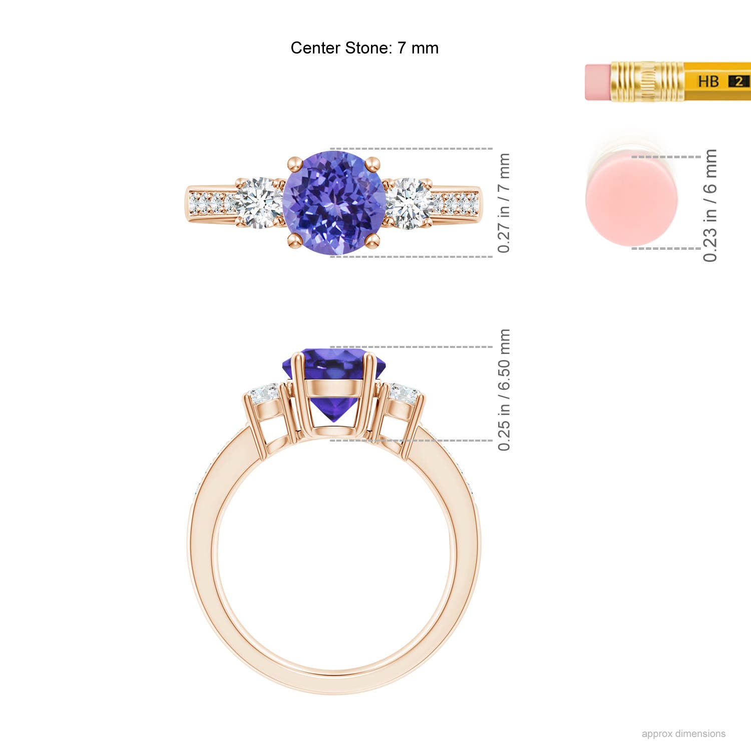 AA - Tanzanite / 1.89 CT / 14 KT Rose Gold