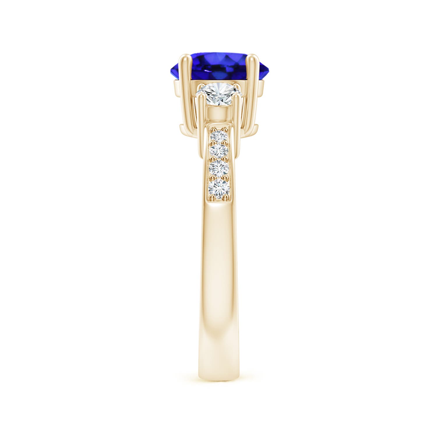 AAA - Tanzanite / 1.89 CT / 14 KT Yellow Gold