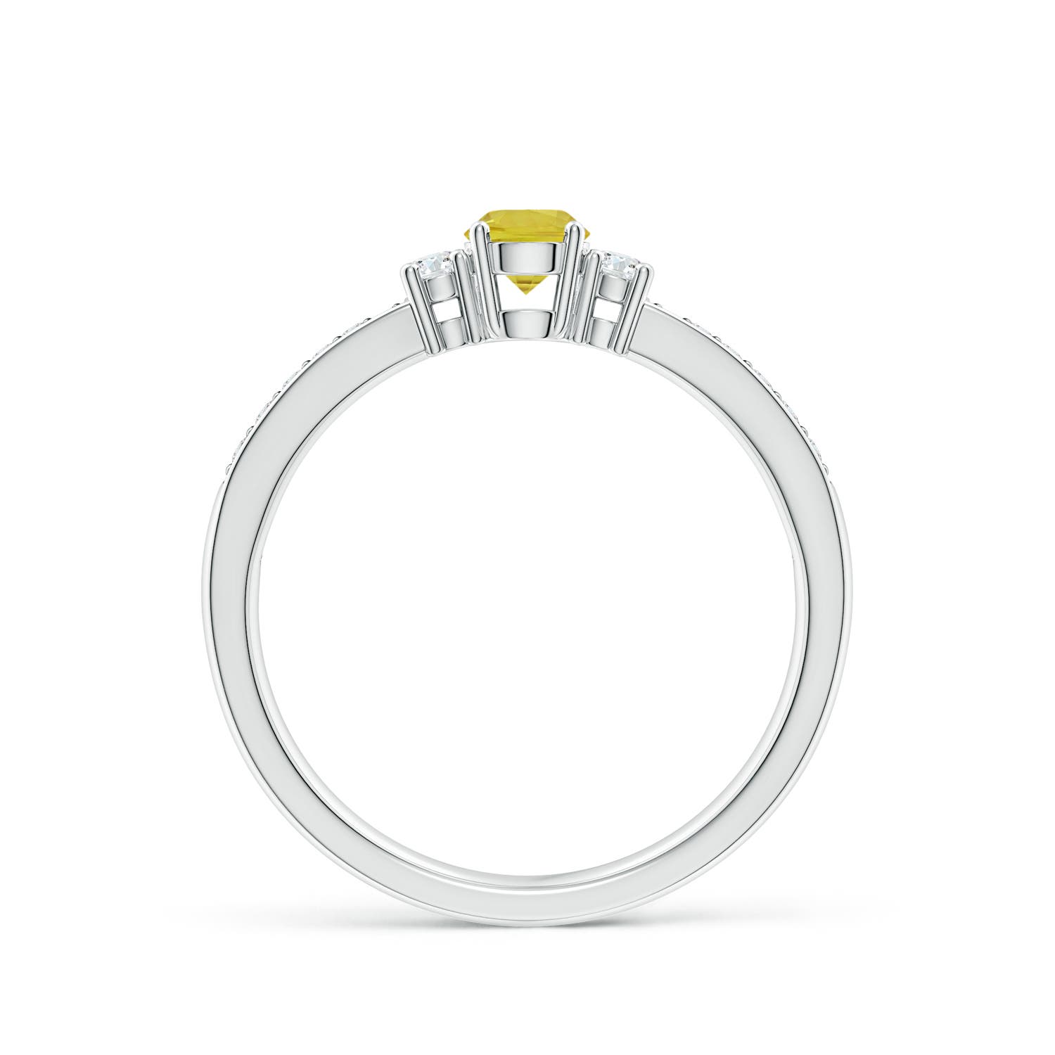 A - Yellow Sapphire / 0.4 CT / 14 KT White Gold